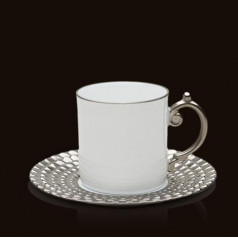 Aegean Platinum Espresso Cup + Saucer 4oz - 11cl