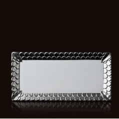 Aegean Platinum Rectangular Platter 15.5x7.5"