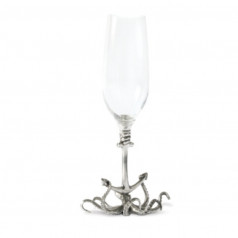 Sea And Shore Octopus Pewter Stem Champagne Flute