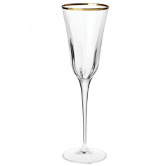 Optical Gold Champagne Glass 9.75"H, 7 oz