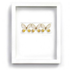 Simple Groupings 11x14 Yellow Clear Wings in White