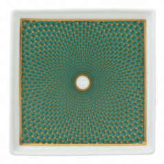 Tresor Turquoise Small Tray motive No1 11 in. x 11 in. in a holster