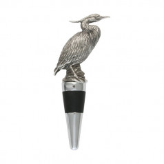 Sea And Shore Pewter Blue Heron Bottle Stopper