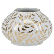 Olivier Gold Round Nymphea Vase - Small 3.75"