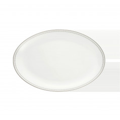 Malmaison Impériale Oval Platter 38 Cm Platinum Porcelain