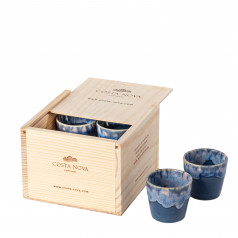 Grespresso Denim Gift Box 8 Espresso Cups 6.5'' X 6'' H4.5''