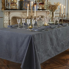 Mille Isaphire Zinc Coated Cotton Damask Table Linens