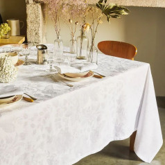 Mille Giverny Blanc Custom Tablecloth