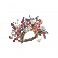 Cozumel Coral/Turquoise Napkin Rings