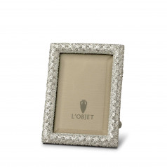 Rectangular Pave Platinum + White Crystals Picture Frame 2x3" - 5 x 8cm
