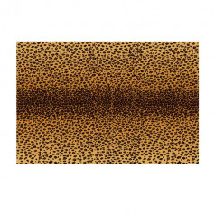 Linen Sateen Leopard Natural 4 Napkins 20x20"