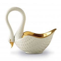 Swan White Bowl Large 14x13"