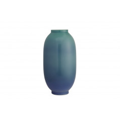 Lozenge Vase, Verdigris & Blue 17"X9.5"