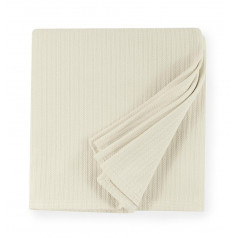 Grant Ivory Woven Stripe Cotton Blankets