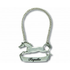 Equestrian Pewter Galloping Steed Tequila Tag