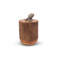Majestic Forest Pine Cone Wood Canister
