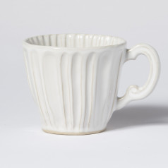 Incanto Stone White Stripe Mug 3.25"H, 10 oz