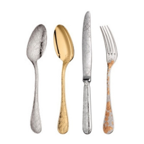 Christofle Jardin D Eden Gold Accented Flatware Gracious Style