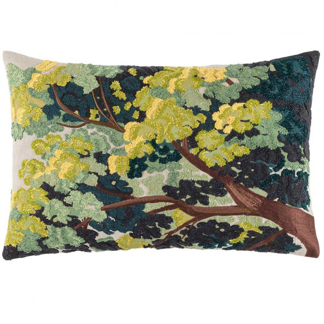 Terra Embroidered Green Decorative Pillow 16