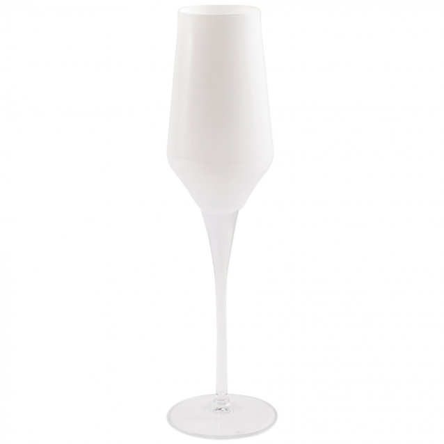 Contessa White Champagne Glass 10.25